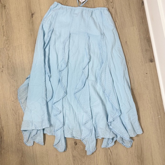 American Eagle Outfitters AE High-Waisted Cascade Ruffle Maxi Skirt Sm - Picture 4 of 5